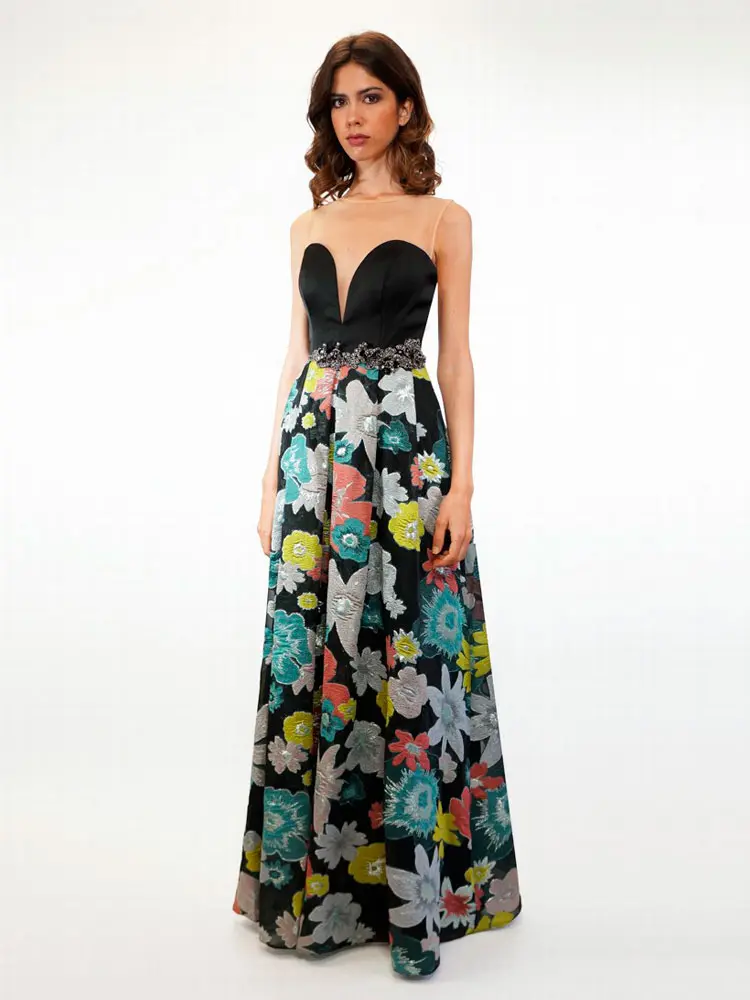 [9330141000147] VESTIDO BLACK FLOWER