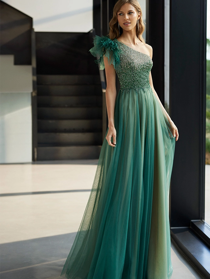 [9330141000311] VESTIDO ASIMETRICO VERDE
