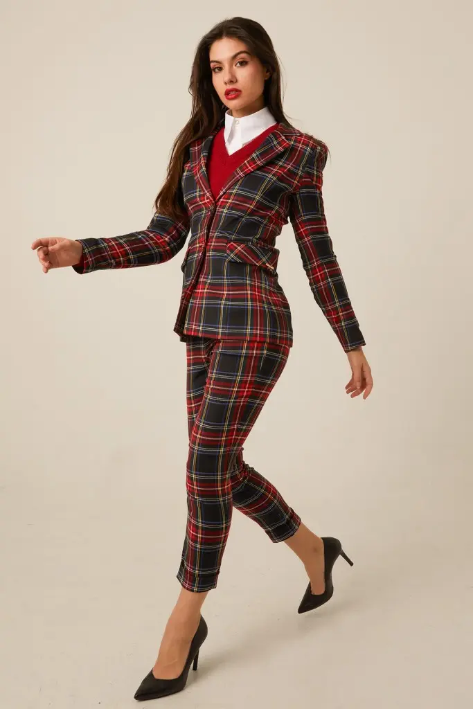 PANTALÓN CUADROS RECTO