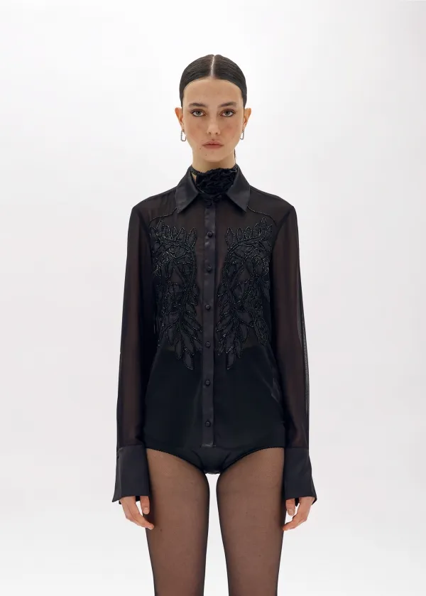 [9330024001051] CAMISA BORDADO BLACK