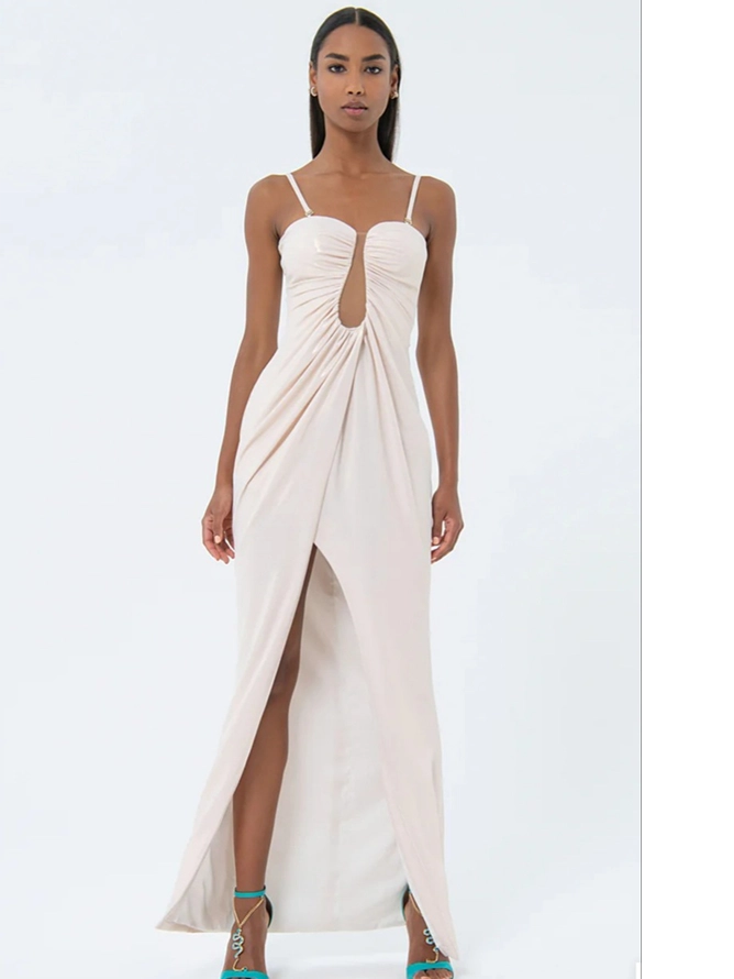 [9330041000509]  VESTIDO DRAPEADO VIOLET