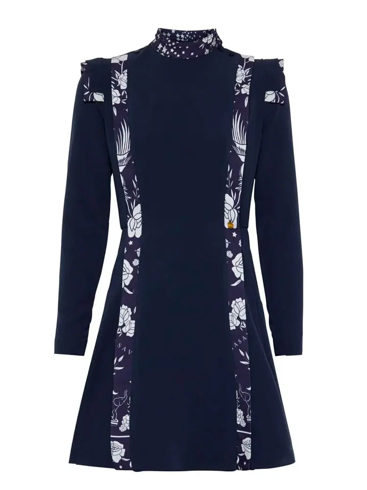 [9330040000536]  VESTIDO TABLAS FRUNCE