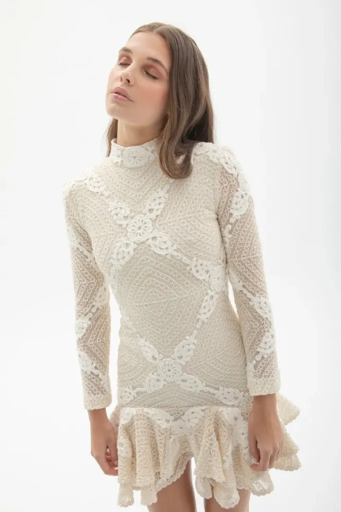 VESTIDO PUNTO CALADO (L)