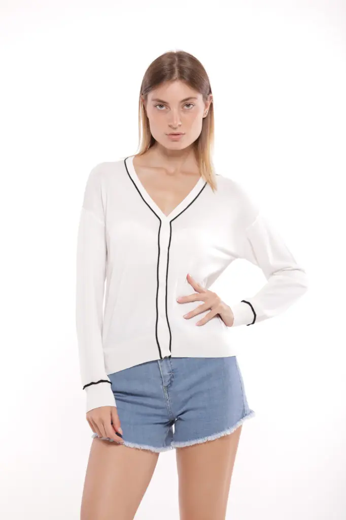 CARDIGAN PESPUNTE (L)