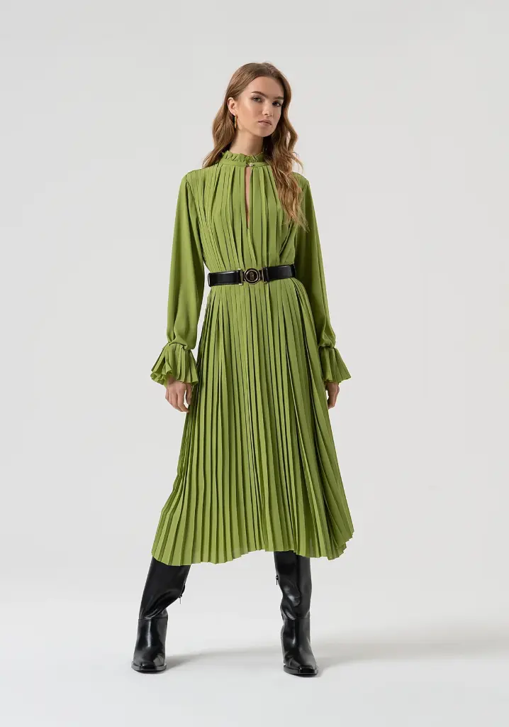 VESTIDO PILSSE BELT (S, NEGRO)